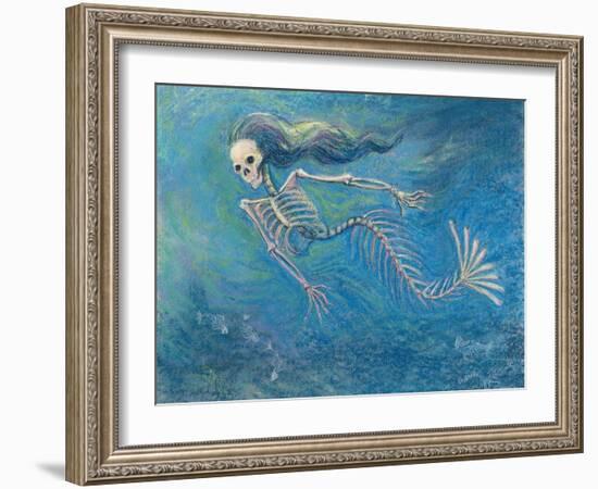 Skelly Mermaid-Marie Marfia-Framed Giclee Print