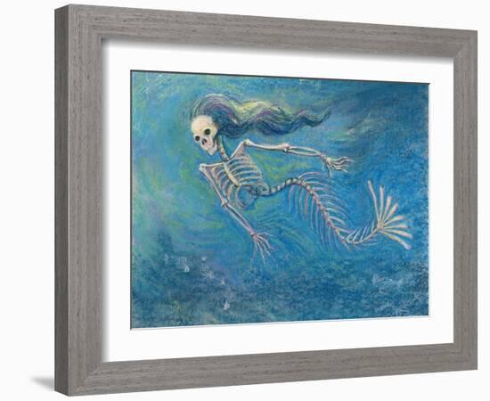 Skelly Mermaid-Marie Marfia-Framed Giclee Print