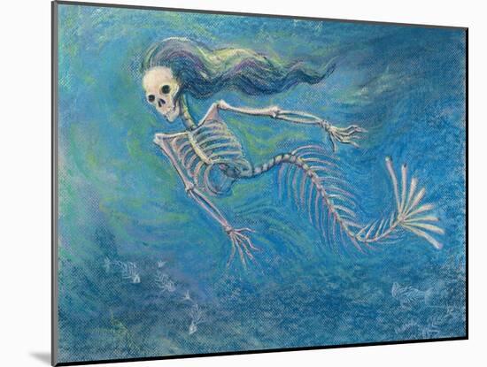 Skelly Mermaid-Marie Marfia-Mounted Giclee Print