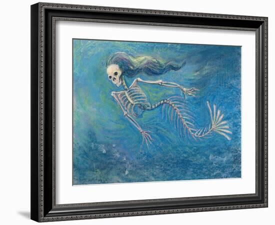 Skelly Mermaid-Marie Marfia-Framed Giclee Print