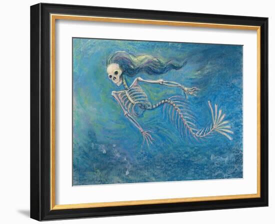 Skelly Mermaid-Marie Marfia-Framed Giclee Print