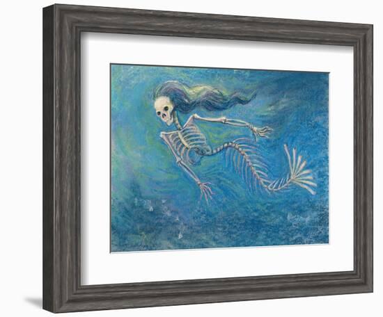 Skelly Mermaid-Marie Marfia-Framed Giclee Print