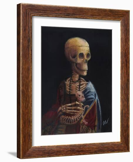 Skelly With A Ferret-Marie Marfia Fine Art-Framed Giclee Print