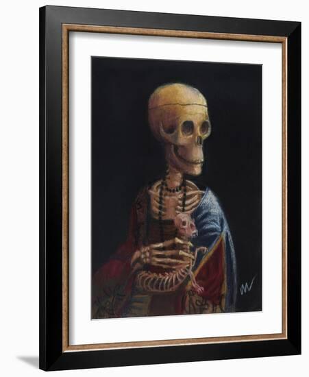 Skelly With A Ferret-Marie Marfia Fine Art-Framed Giclee Print