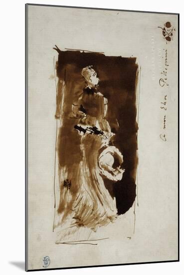 Sketch after the Portrait of Rosa Corder, C.1879-James Abbott McNeill Whistler-Mounted Giclee Print
