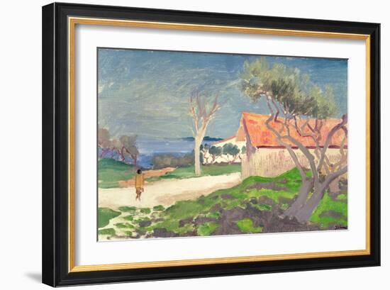 Sketch at Martigues-Augustus Edwin John-Framed Giclee Print