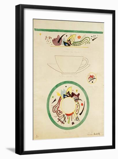 Sketch for a Cup and Saucer, 1920-Wassily Kandinsky-Framed Giclee Print