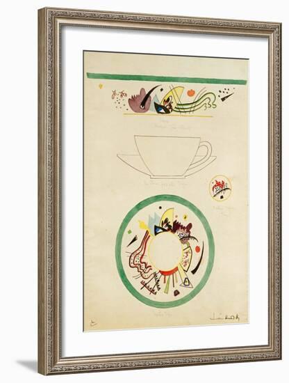 Sketch for a Cup and Saucer, 1920-Wassily Kandinsky-Framed Giclee Print