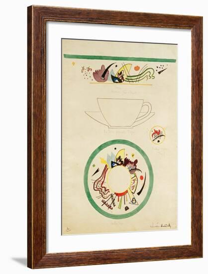 Sketch for a Cup and Saucer, 1920-Wassily Kandinsky-Framed Giclee Print