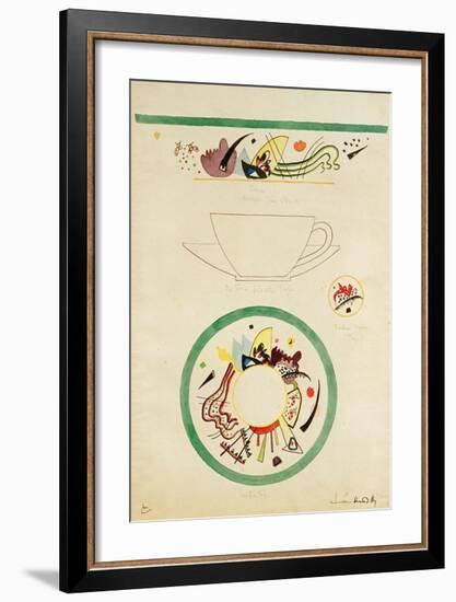 Sketch for a Cup and Saucer, 1920-Wassily Kandinsky-Framed Giclee Print