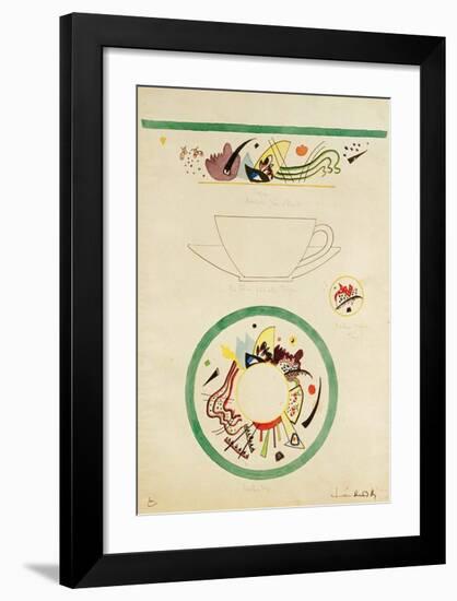 Sketch for a Cup and Saucer, 1920-Wassily Kandinsky-Framed Giclee Print