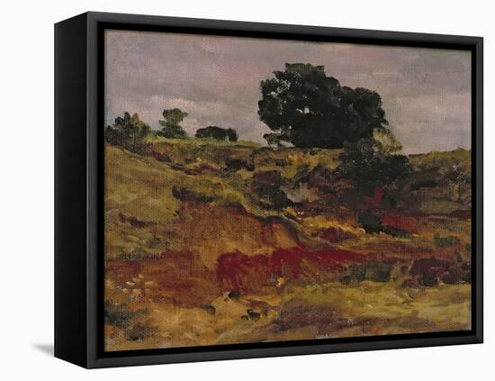 Sketch for a Landscape, 'View in Bedfordshire', C.1890-Frederick Leighton-Framed Premier Image Canvas