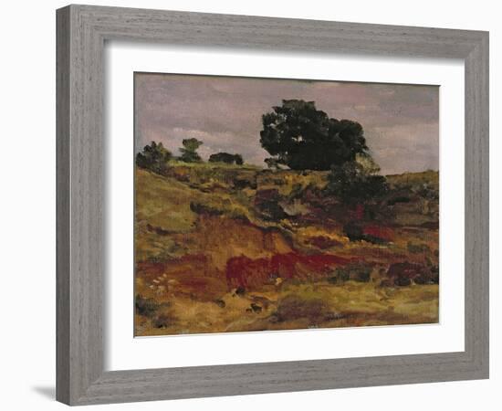 Sketch for a Landscape, 'View in Bedfordshire', C.1890-Frederick Leighton-Framed Giclee Print