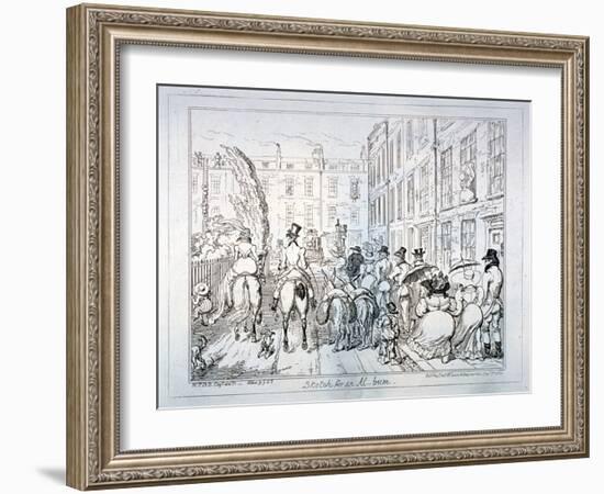 Sketch for an Al-Bum, 1835-George Cruikshank-Framed Giclee Print