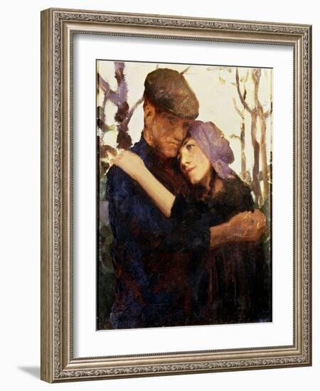 Sketch for "Betrothed"-Thomas Cooper Gotch-Framed Giclee Print