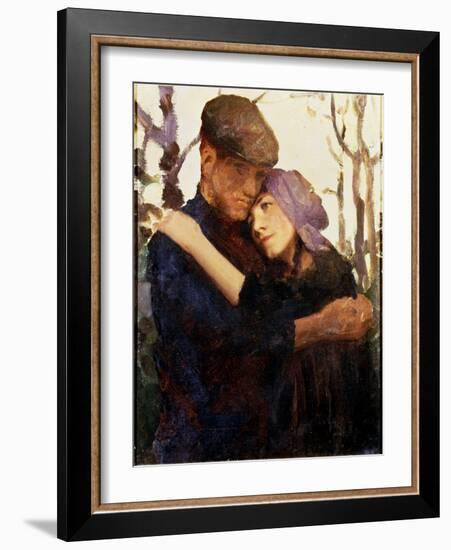 Sketch for "Betrothed"-Thomas Cooper Gotch-Framed Giclee Print