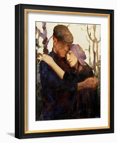 Sketch for "Betrothed"-Thomas Cooper Gotch-Framed Giclee Print