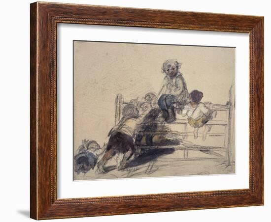 Sketch for 'Happy as a King', 19Th Century (Drawing)-William Collins-Framed Giclee Print