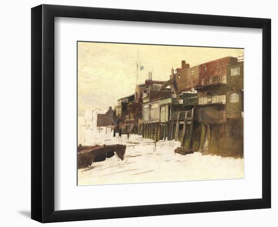 Sketch for 'London River', c.1875-Charles Napier Hemy-Framed Giclee Print