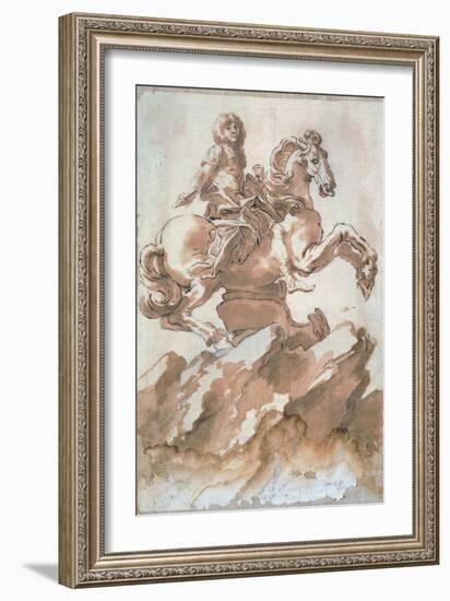 Sketch for Louis XIV on Horseback-Gian Lorenzo Bernini-Framed Giclee Print