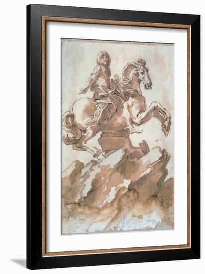 Sketch for Louis XIV on Horseback-Gian Lorenzo Bernini-Framed Giclee Print