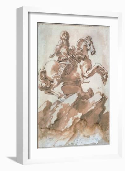 Sketch for Louis XIV on Horseback-Gian Lorenzo Bernini-Framed Giclee Print