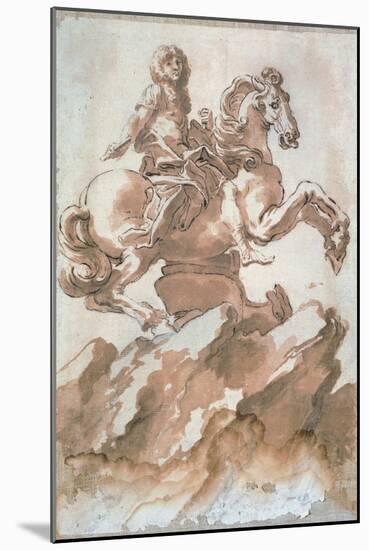 Sketch for Louis XIV on Horseback-Gian Lorenzo Bernini-Mounted Giclee Print
