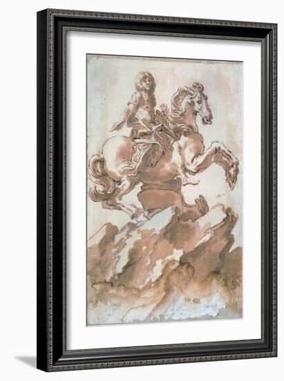 Sketch for Louis XIV on Horseback-Gian Lorenzo Bernini-Framed Giclee Print