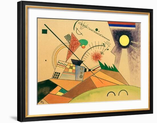 Sketch for Moving Silence, 1923-Wassily Kandinsky-Framed Giclee Print