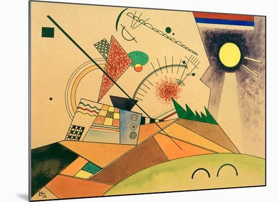 Sketch for Moving Silence, 1923-Wassily Kandinsky-Mounted Giclee Print