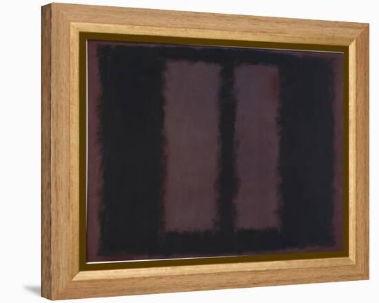 Sketch for "Mural No.6" (Two Openings in Black Over Wine) {Black on Maroon} [Seagram Mural Sketch]-Mark Rothko-Framed Premier Image Canvas