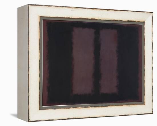 Sketch for "Mural No.6" (Two Openings in Black Over Wine) {Black on Maroon} [Seagram Mural Sketch]-Mark Rothko-Framed Premier Image Canvas