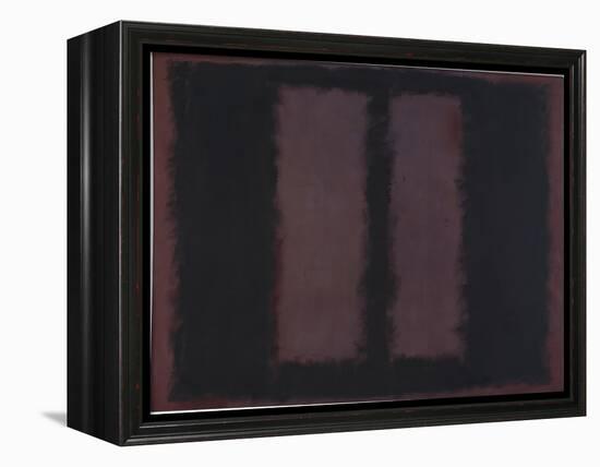 Sketch for "Mural No.6" (Two Openings in Black Over Wine) {Black on Maroon} [Seagram Mural Sketch]-Mark Rothko-Framed Premier Image Canvas