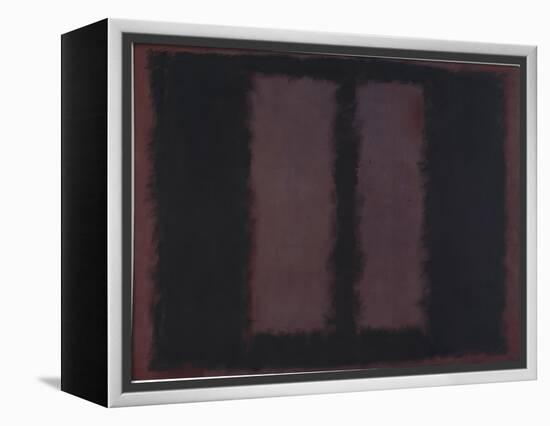 Sketch for "Mural No.6" (Two Openings in Black Over Wine) {Black on Maroon} [Seagram Mural Sketch]-Mark Rothko-Framed Premier Image Canvas