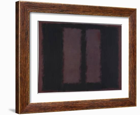 Sketch for "Mural No.6" (Two Openings in Black Over Wine) {Black on Maroon} [Seagram Mural Sketch]-Mark Rothko-Framed Giclee Print