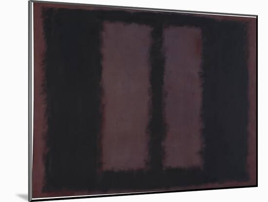 Sketch for "Mural No.6" (Two Openings in Black Over Wine) {Black on Maroon} [Seagram Mural Sketch]-Mark Rothko-Mounted Giclee Print