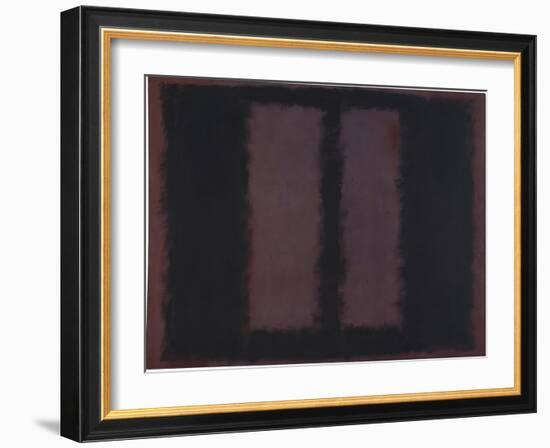 Sketch for "Mural No.6" (Two Openings in Black Over Wine) {Black on Maroon} [Seagram Mural Sketch]-Mark Rothko-Framed Giclee Print