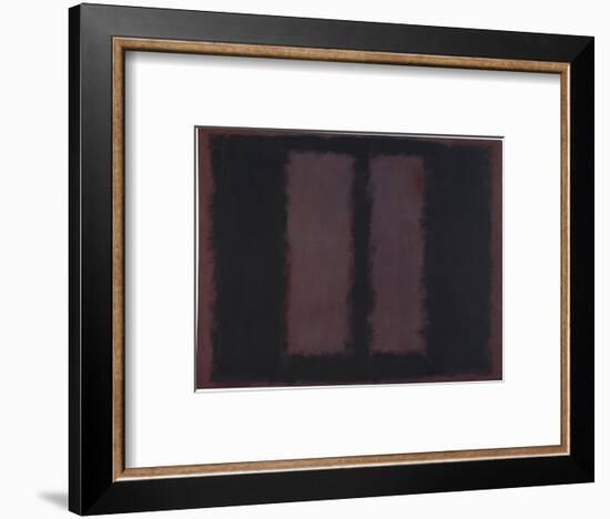 Sketch for "Mural No.6" (Two Openings in Black Over Wine) {Black on Maroon} [Seagram Mural Sketch]-Mark Rothko-Framed Giclee Print