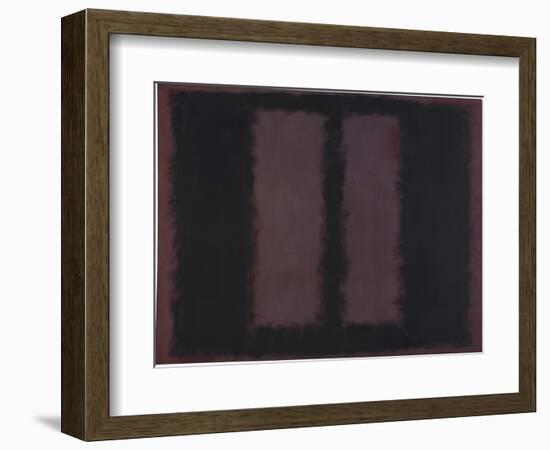 Sketch for "Mural No.6" (Two Openings in Black Over Wine) {Black on Maroon} [Seagram Mural Sketch]-Mark Rothko-Framed Giclee Print