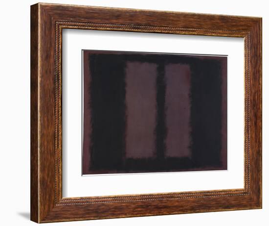 Sketch for "Mural No.6" (Two Openings in Black Over Wine) {Black on Maroon} [Seagram Mural Sketch]-Mark Rothko-Framed Giclee Print