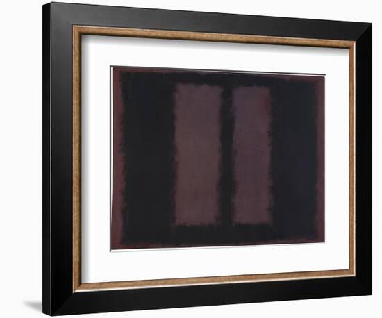 Sketch for "Mural No.6" (Two Openings in Black Over Wine) {Black on Maroon} [Seagram Mural Sketch]-Mark Rothko-Framed Giclee Print