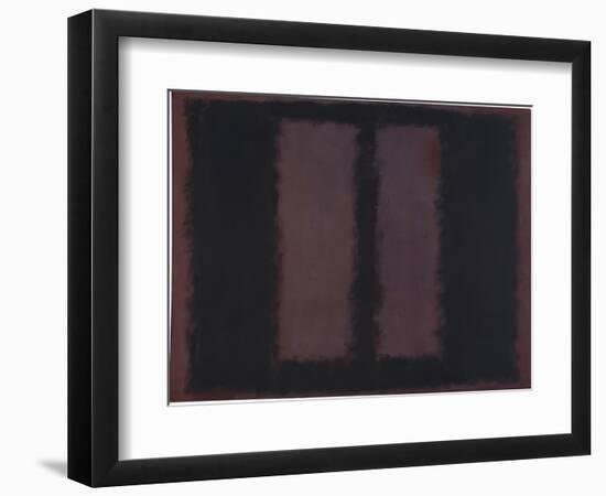 Sketch for "Mural No.6" (Two Openings in Black Over Wine) {Black on Maroon} [Seagram Mural Sketch]-Mark Rothko-Framed Giclee Print