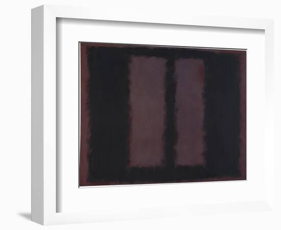 Sketch for "Mural No.6" (Two Openings in Black Over Wine) {Black on Maroon} [Seagram Mural Sketch]-Mark Rothko-Framed Giclee Print