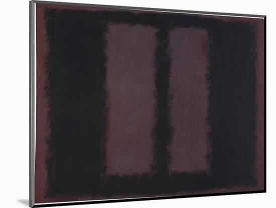 Sketch for "Mural No.6" (Two Openings in Black Over Wine) {Black on Maroon} [Seagram Mural Sketch]-Mark Rothko-Mounted Giclee Print