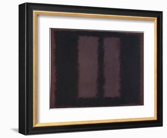 Sketch for "Mural No.6" (Two Openings in Black Over Wine) {Black on Maroon} [Seagram Mural Sketch]-Mark Rothko-Framed Giclee Print