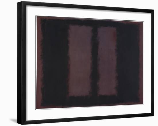 Sketch for "Mural No.6" (Two Openings in Black Over Wine) {Black on Maroon} [Seagram Mural Sketch]-Mark Rothko-Framed Premium Giclee Print