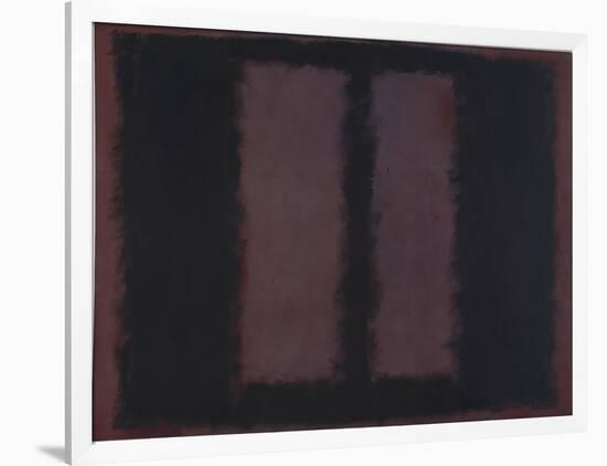 Sketch for "Mural No.6" (Two Openings in Black Over Wine) {Black on Maroon} [Seagram Mural Sketch]-Mark Rothko-Framed Giclee Print