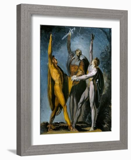 Sketch for Oath on the Rütli, Female Figure (Verso), 1779-81, 1785-90-Henry Fuseli-Framed Giclee Print