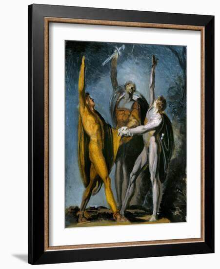 Sketch for Oath on the Rütli, Female Figure (Verso), 1779-81, 1785-90-Henry Fuseli-Framed Giclee Print