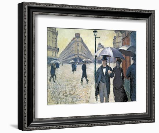 Sketch for 'Paris Street; Rainy Day', 1877 (Pre-Restoration)-Gustave Caillebotte-Framed Premium Giclee Print